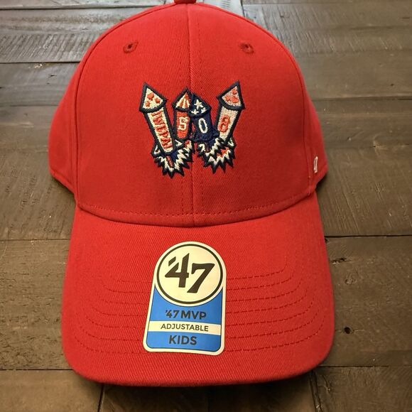 '47 MiLB Worcester Woo Sox Red Sox Los Wepas Franchise Baseball Cap KIDS NWT - Picture 1 of 6